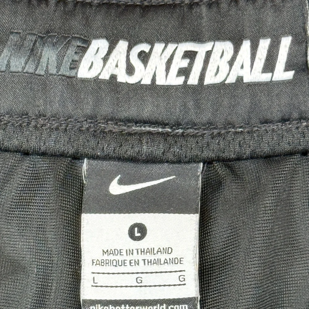 Nike Basketball Shorts Mens Large Black Red Mesh Athletic Gym Pockets Drawstring